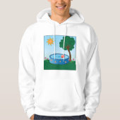 Kinder pool onder een boom hoodie (Voorkant)