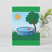 Kinder pool onder een boom kaart (Staand voorkant)