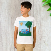 Kinder pool onder een boom t-shirt