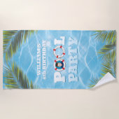 Kinder Pool Party - Birthday Celebration Beach Tow Strandlaken (Voorkant)
