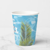 Kinder Pool Party - Birthday Party Papieren Bekers (Achterkant)