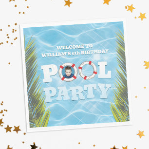 Kinder Pool Party Napkins - Birthday Party Decor Servet