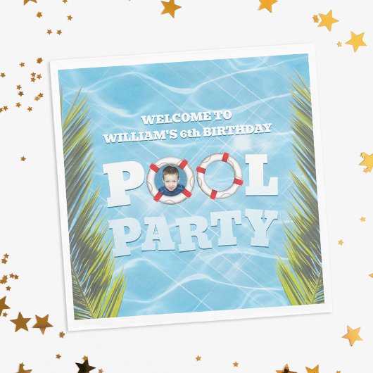 Kinder Pool Party Napkins - Birthday Party Decor Servet