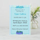 Kinder Pool Party-uitnodigingen Kaart (Staand voorkant)