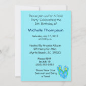 Kinder Pool Party-uitnodigingen Kaart (Achterkant)