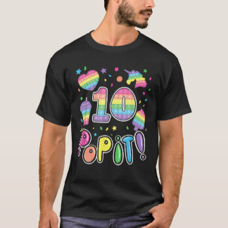Kinder Pop 10e verjaardag meisjes jongens 10 jaar  T-shirt