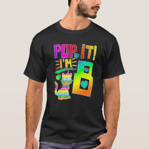 Kinder Pop Achtste verjaardag meisjes jongens acht T-shirt