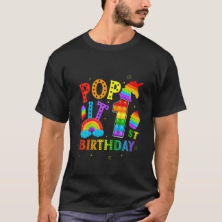 Kinder Pop Eerste verjaardag 1 jaar Populaire part T-shirt