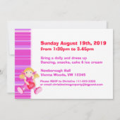 Kinder pop eerste verjaardag roze verjaardag uitno kaart (Achterkant)