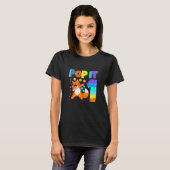 Kinder Pop Fox Happy 1th Birthday 1 Cute Fox T-shirt (Voorkant volledig)