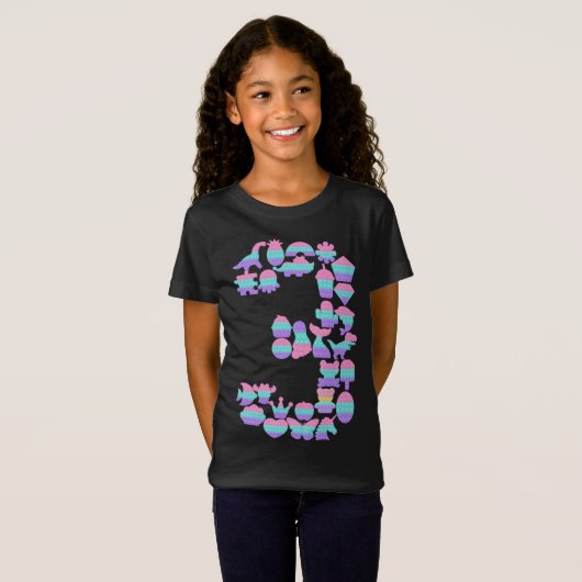 Kinder Pop Het 3e jaar oude 3e verjaardag Fidget P T-shirt (Voorkant volledig)