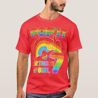 Kinder Pop Het 7 jaar oude meisje van 7 jaar, 7 ja T-shirt