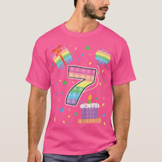Kinder Pop Het 7e verjaardag van meisjes jongens 7 T-shirt