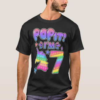 Kinder Pop Het 7e verjaardag van meisjes jongens 7 T-shirt