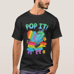 Kinder Pop Het 7e Verjaardagsjongens 7 Jaar Oud Re T-shirt