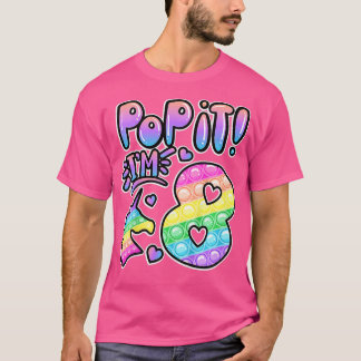 Kinder Pop Het 8e verjaardag van meisjes jongens 8 T-shirt