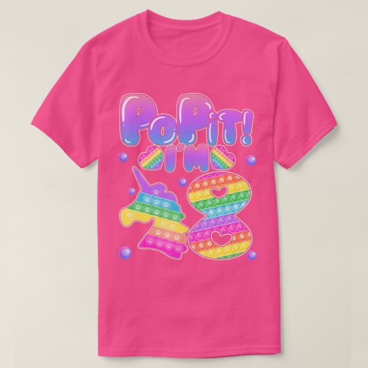 Kinder Pop Het 8e verjaardag van meisjes jongens 8 T-shirt (Design voorkant)
