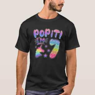 Kinder Pop het bevaarbare meisje 7 voor 7 jaar oud T-shirt
