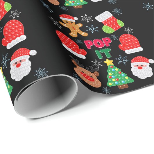 Kinder Pop Het kerstballetje kerstman renrendierst Cadeaupapier (Rol Hoek)