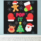 Kinder Pop Het kerstballetje kerstman renrendierst Canvas Afdruk (Insitu (Houten vloer))