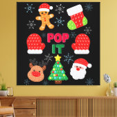 Kinder Pop Het kerstballetje kerstman renrendierst Canvas Afdruk (Insitu (Woonkamer))