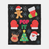 Kinder Pop Het kerstballetje kerstman renrendierst Fleece Deken (Voorkant)