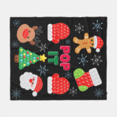 Kinder Pop Het kerstballetje kerstman renrendierst Fleece Deken (Voorkant (Horizontaal))