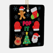 Kinder Pop Het kerstballetje kerstman renrendierst Keramisch Ornament (Rechts)