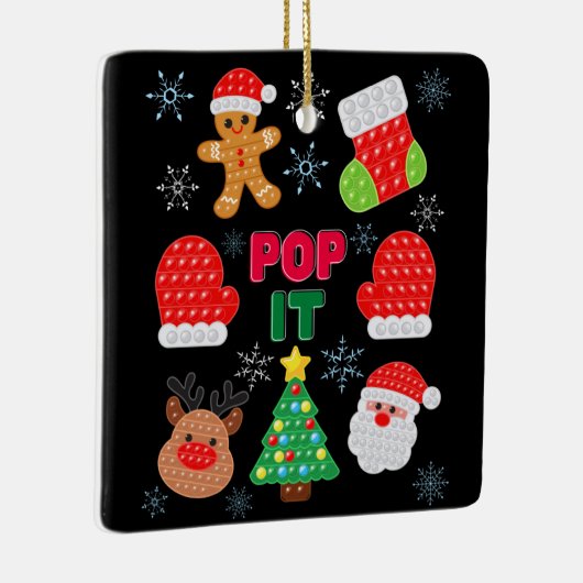 Kinder Pop Het kerstballetje kerstman renrendierst Keramisch Ornament (Rechts)