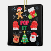 Kinder Pop Het kerstballetje kerstman renrendierst Keramisch Ornament (Links)