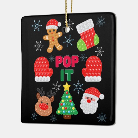 Kinder Pop Het kerstballetje kerstman renrendierst Keramisch Ornament (Links)