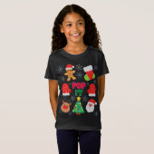 Kinder Pop Het Kerstmis Santa rendier Fidget Speel T-shirt (Voorkant volledig)