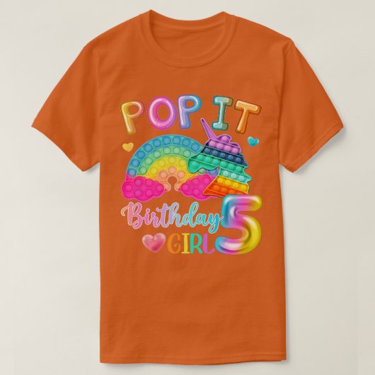 Kinder Pop Het meisje van 5 tot 5 jaar oud T-shirt (Design voorkant)
