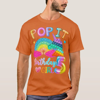 Kinder Pop Het meisje van 5 tot 5 jaar oud T-shirt