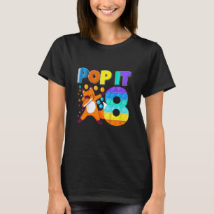 Kinder Pop It Fox Happy 8th Verjaardag Acht Leuke T-shirt