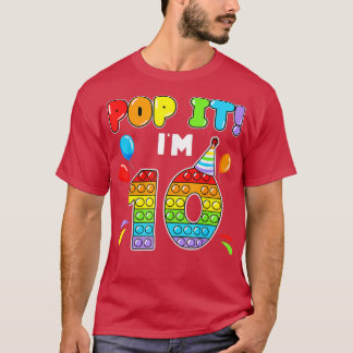 Kinder Pop van de geboorte Het is 10 jaar oud, 10e T-shirt