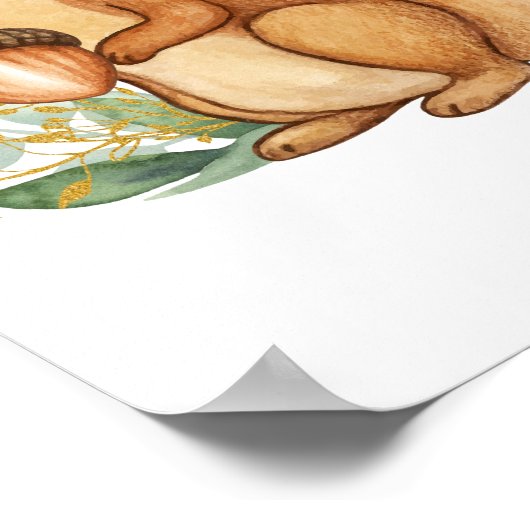 Kinder Poster Eekhoorn Nursery (Hoek)