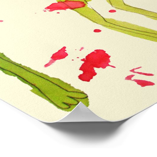 Kinder posters kikkers in waterverf (Hoek)