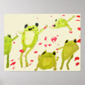 Kinder posters kikkers in waterverf (Voorkant)