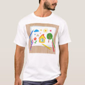Kinder potloodtekening t-shirt (Voorkant)