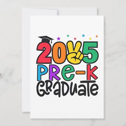 Kinder Pre-K Afstudeerder 2025 Preschool Prek Afst Feestdagenkaart (Voorkant)