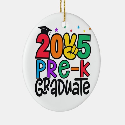 Kinder Pre-K Afstudeerder 2025 Preschool Prek Afst Keramisch Ornament (Rechts)