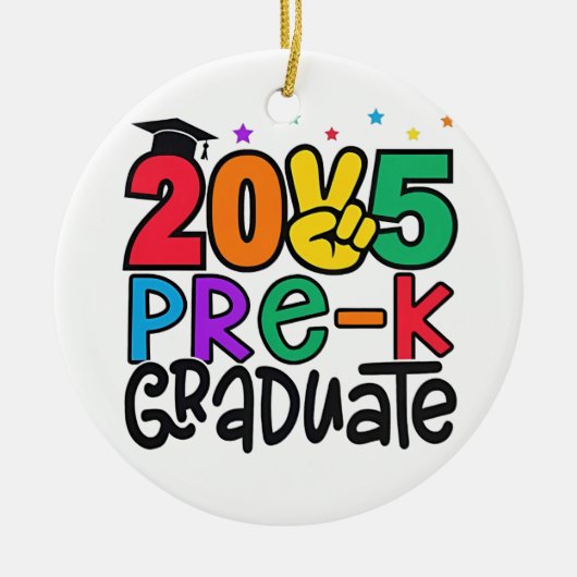 Kinder Pre-K Afstudeerder 2025 Preschool Prek Afst Keramisch Ornament (Voorkant)