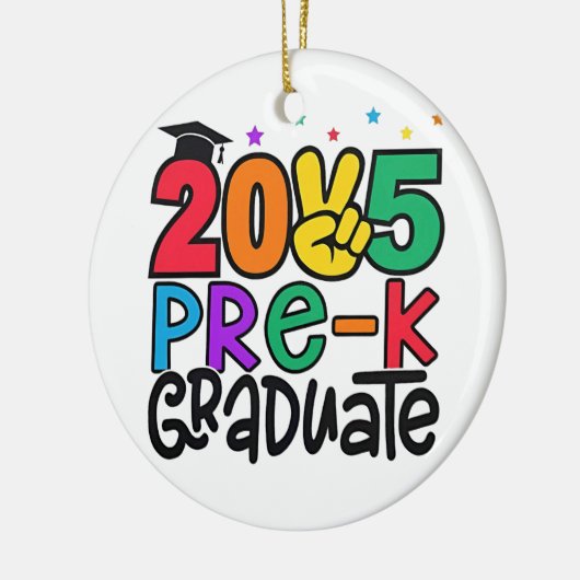 Kinder Pre-K Afstudeerder 2025 Preschool Prek Afst Keramisch Ornament (Links)