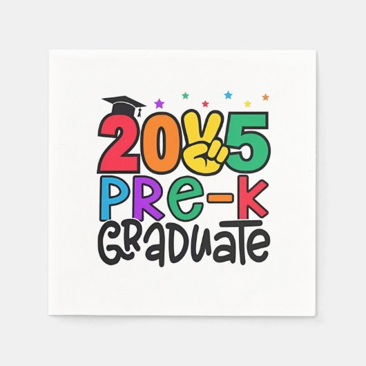 Kinder Pre-K Afstudeerder 2025 Preschool Prek Afst Servet (Voorkant)