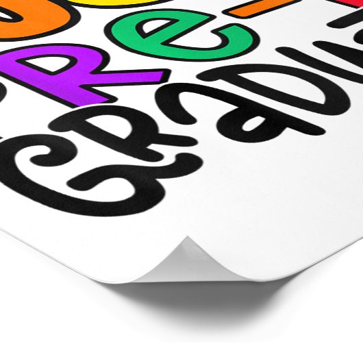 Kinder Pre-k Afstuderen 2025 voorschoolse Afstuder Poster (Hoek)