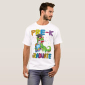 Kinder pre-K Afstuderen T-rex Dinosaur Pre Kinderg T-shirt (Voorkant volledig)