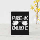 Kinder Prek Kerel Eerste Dag van Preschool Gift te Kaart (Gele Bloem)