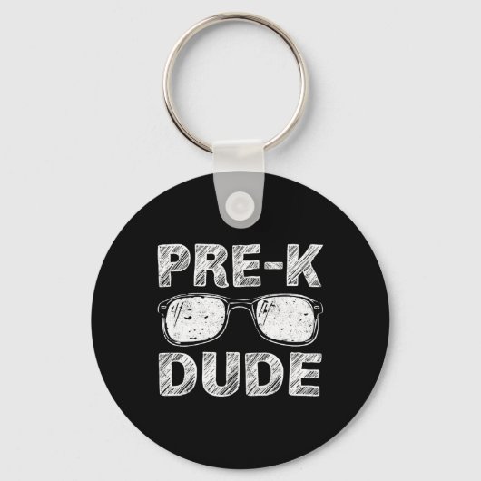 Kinder Prek Kerel Eerste Dag van Preschool Gift te Sleutelhanger (Voorkant)