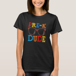 Kinder Prek Kerel Eerste Dag Voorschools Terug naa T-shirt
